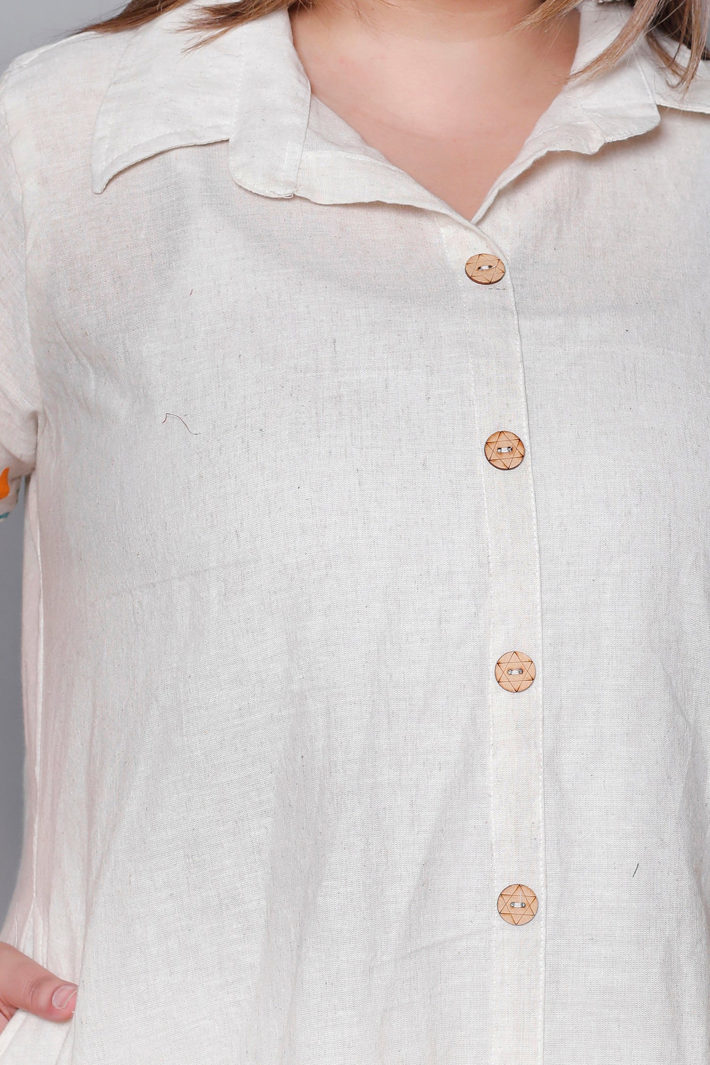 FLORAL LEAF HAND PAINTED PRINT COTTON FLEX 2 PEICE KURTA PANT IN ORANGE BY PLUSSIZEKURTI